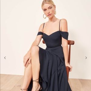 Reformation, Poppy Navy Evening Maxi Dress / Gown